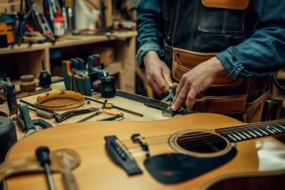como limar los trastes de una guitarra